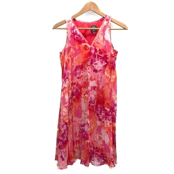 Vince Camuto Pleated Swing Dress - Picture 1 of 9